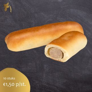 Worstenbroodjes kip 10 stuks.