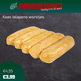Kipworstjes kaas Jalapeño (5 stuks)